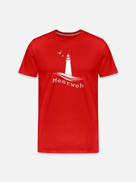 Meerweh - Männer Premium Bio T-Shirt - Rot