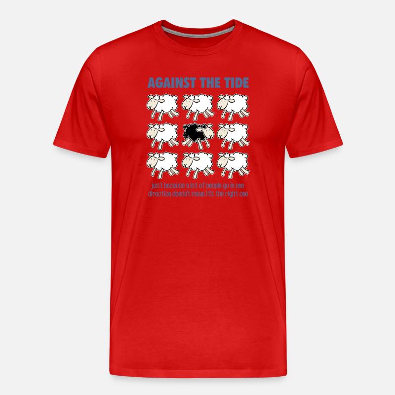 Gegen den Strom - Männer Premium Bio T-Shirt - Rot