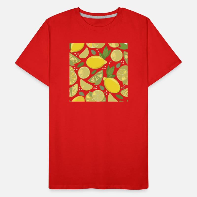 Lemon design with a fresh effect Men's Premium Organic T-Shirt