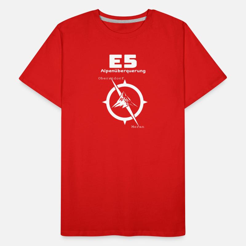 E5 Alpenüberquerung Männer Premium Bio T-Shirt