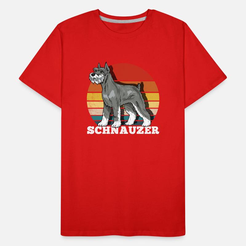 Schnauzer Retro Männer Premium Bio T-Shirt