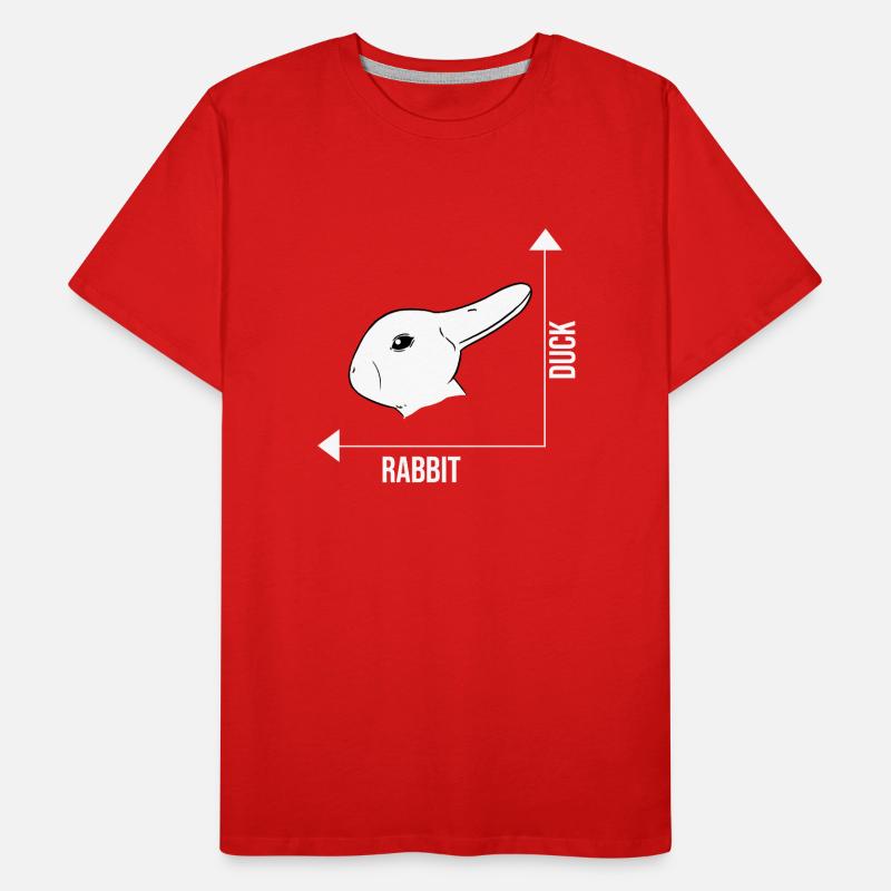 Illusion d'optique lapin canard illusion T-shirt bio Premium Homme