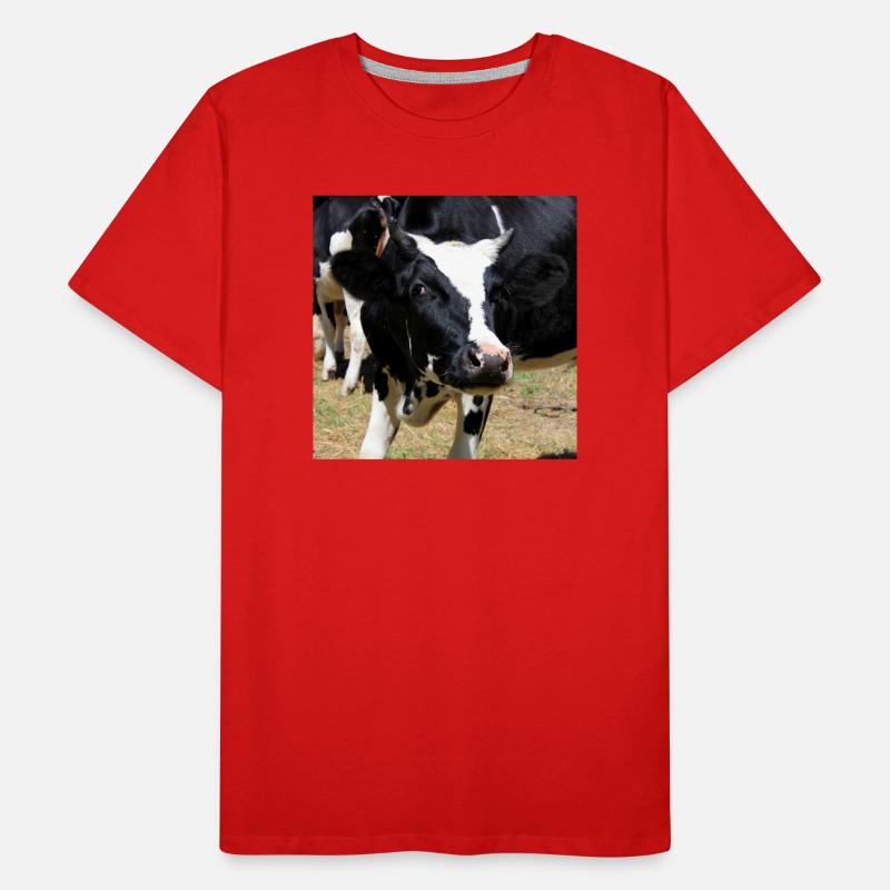 Kuh Poster Männer Premium Bio T-Shirt