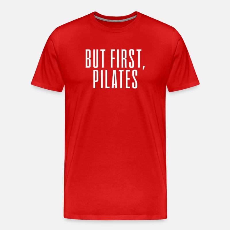 Pilates - Männer Premium Bio T-Shirt - Rot