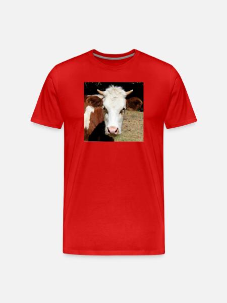 Affiche vache - T-shirt bio Premium Homme - rouge