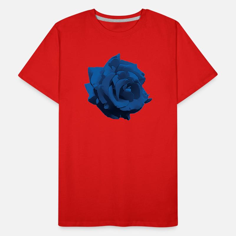 Blume - Rose blue Männer Premium Bio T-Shirt