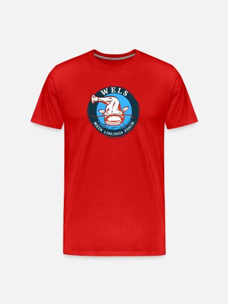 Pêche Poisson-chat mon poisson préféré - T-shirt bio Premium Homme - rouge