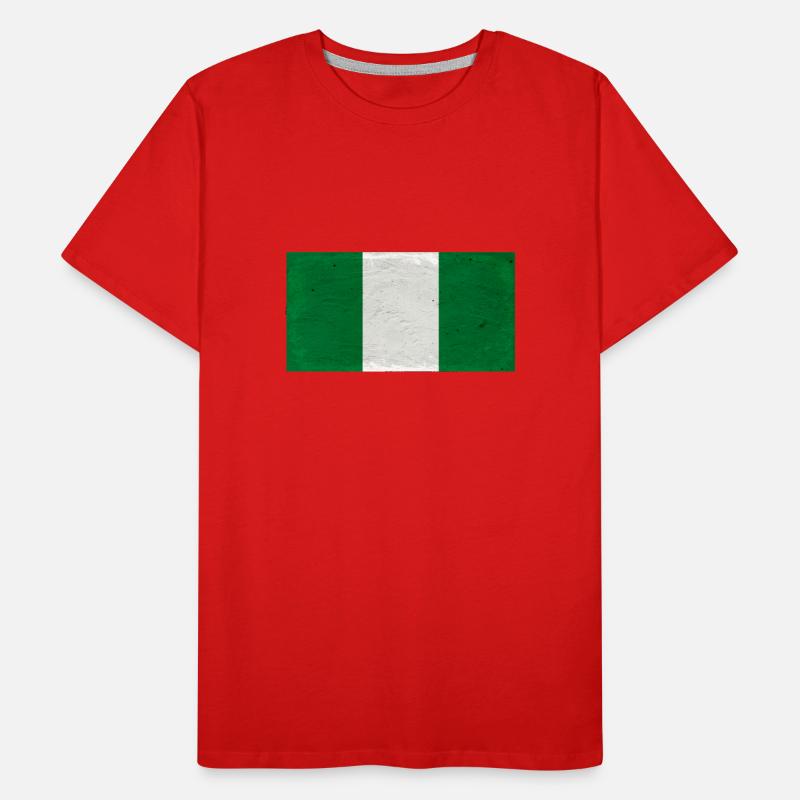 Texture du drapeau du Nigeria T-shirt bio Premium Homme