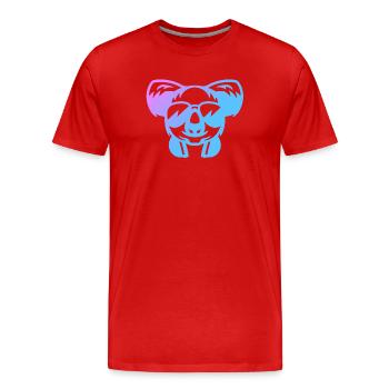 Koala Koalabär - Männer Premium Bio T-Shirt - Rot - Vorne - Damien (186cm)
