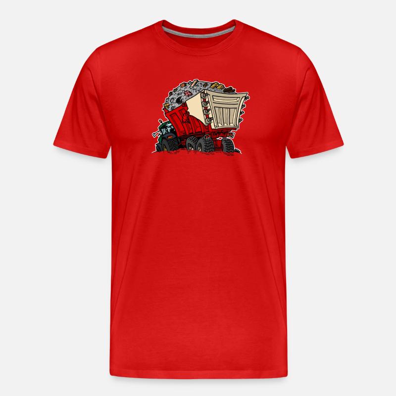 0956 Wagen RUIN - Männer Premium Bio T-Shirt - Rot