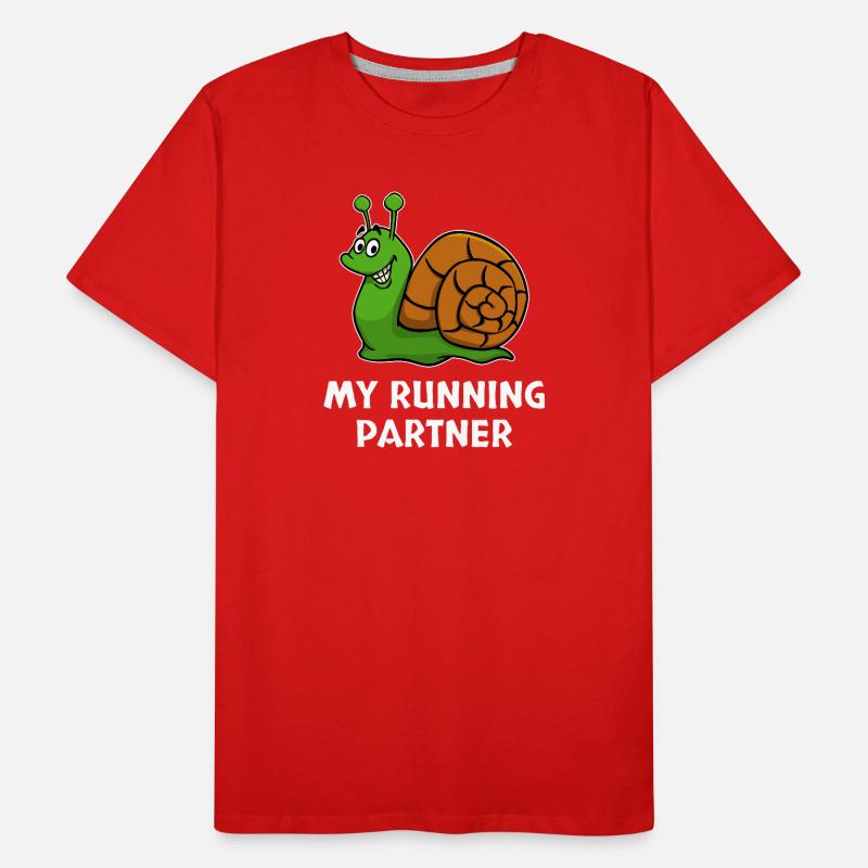 Snail pace funny partner look running jogging Men's Premium Organic T-Shirt