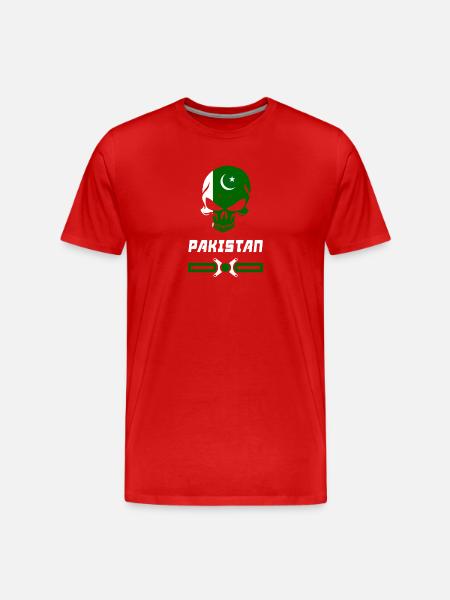 Pakistan skull design / gift - Men's Premium Organic T-Shirt - red