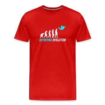 Fallschirm Evolution Design / Geschenkidee - Männer Premium Bio T-Shirt - Rot - Vorne - Damien (186cm)