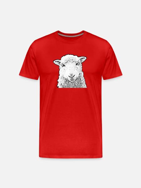 sheep - Men's Premium Organic T-Shirt - red