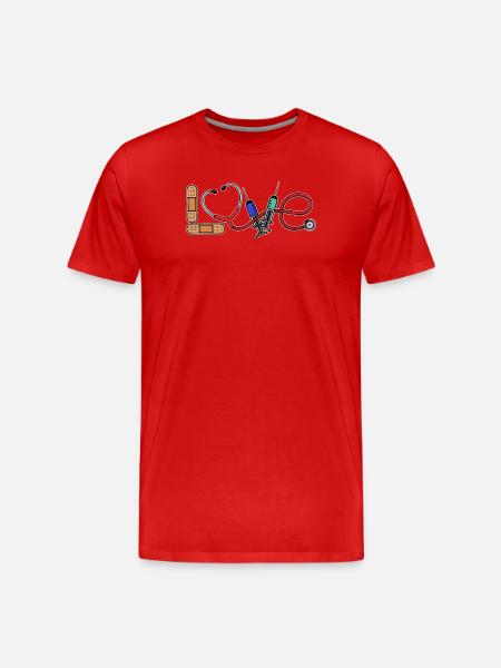 Aide soignante - T-shirt bio Premium Homme - rouge