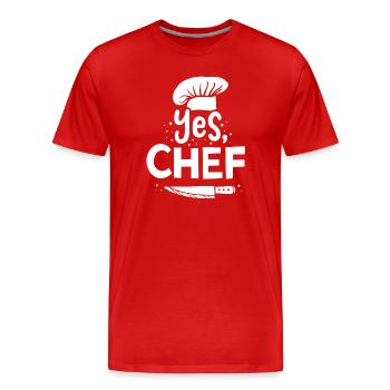 Koch Kochen Chefkoch - Männer Premium Bio T-Shirt - Rot - Vorne - Damien (186cm)