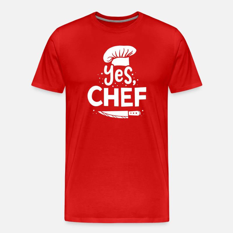 Koch Kochen Chefkoch - Männer Premium Bio T-Shirt - Rot