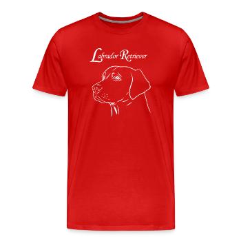 Labrador Retriever Portrait - Männer Premium Bio T-Shirt - Rot - Vorne - Damien (186cm)
