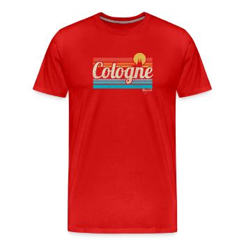Cologne Cologne Retro Vintage Surffer Kölner Carnaval - T-shirt bio Premium Homme - rouge - Devant - Damien (186cm)