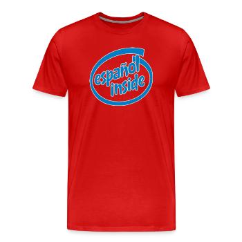 Spanisch drinnen - Männer Premium Bio T-Shirt - Rot - Vorne - Damien (186cm)