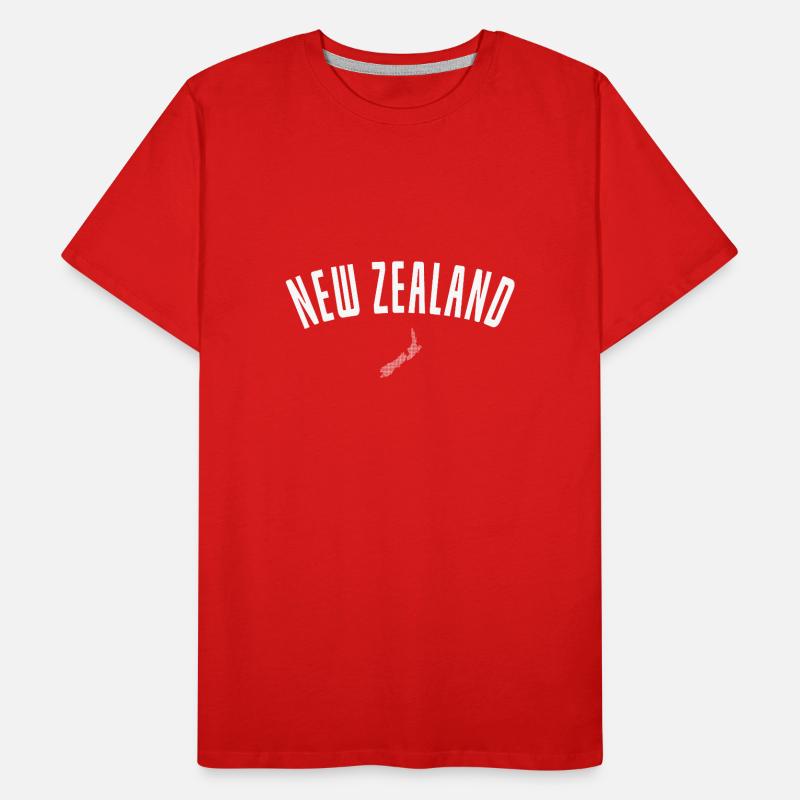 Neuseeland Retro Bogen-Logo Männer Premium Bio T-Shirt