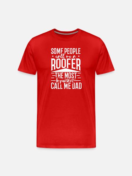 Roofer Crafts - Men's Premium Organic T-Shirt - red