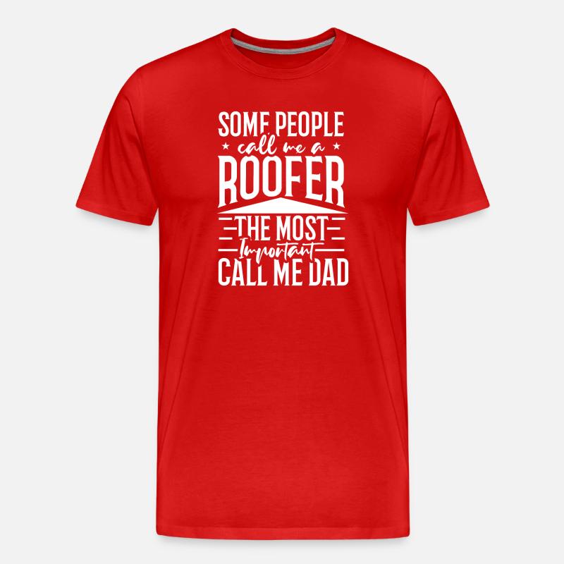 Dachdecker Handwerk - Männer Premium Bio T-Shirt - Rot