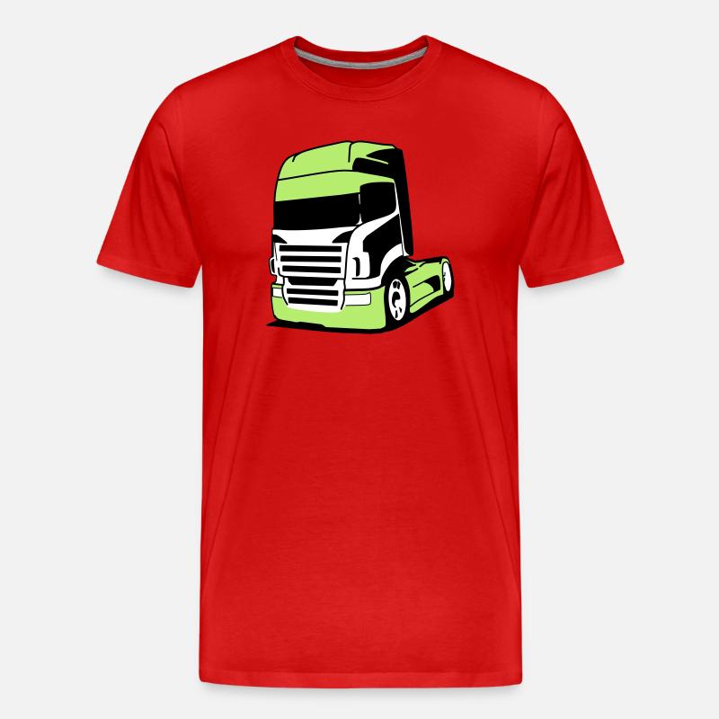 Markanter V8-Truck - Männer Premium Bio T-Shirt - Rot