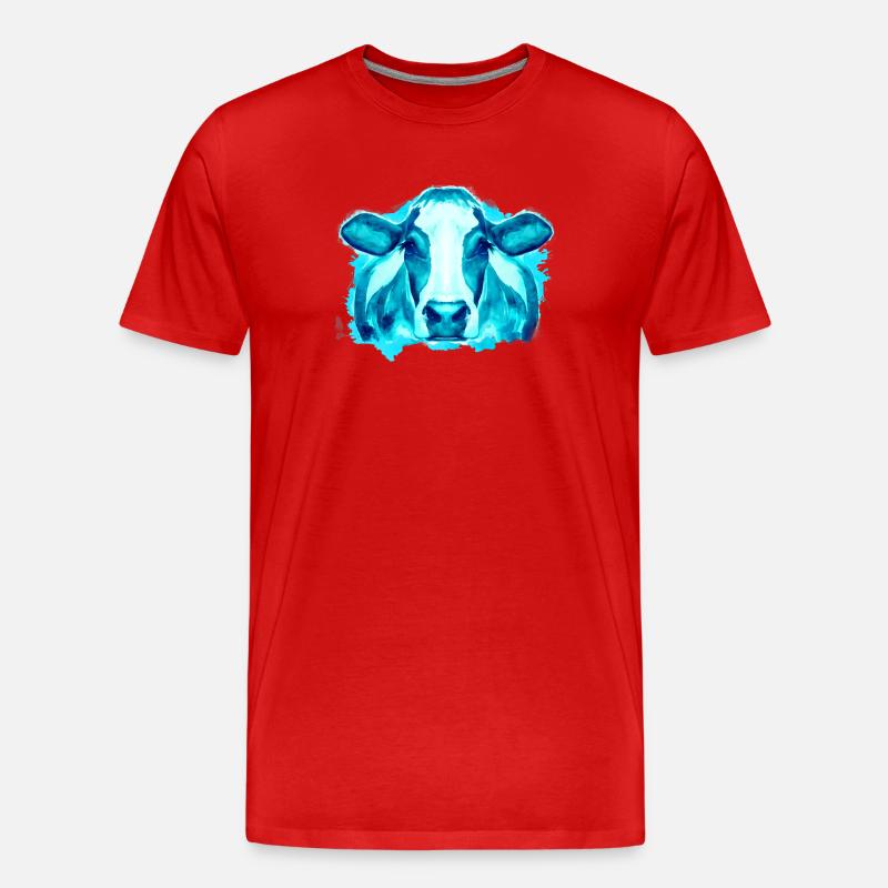 Kuh Kühe - Männer Premium Bio T-Shirt - Rot