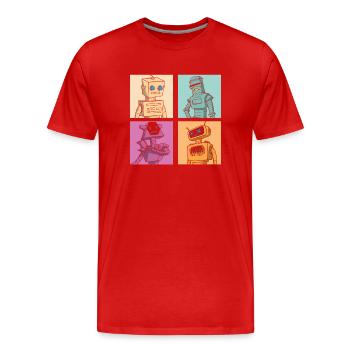 Robot Robotics Engineer - Men's Premium Organic T-Shirt - red - Front - Damien (186cm)