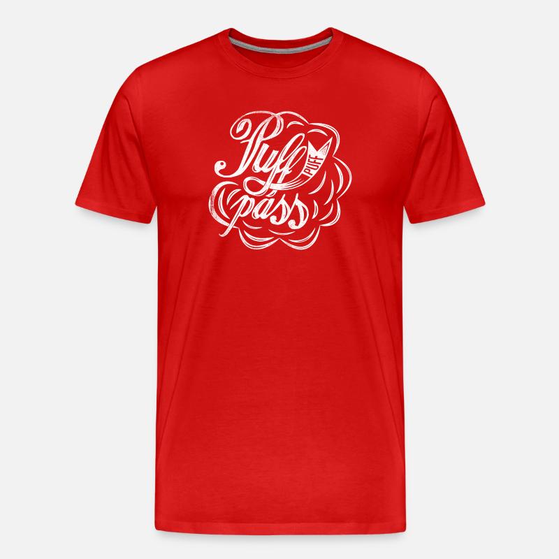 Puff Puff Pass - Männer Premium Bio T-Shirt - Rot