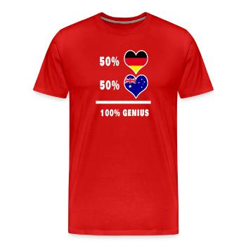 Allemagne et Australie brillant / cadeau - T-shirt bio Premium Homme - rouge - Devant - Damien (186cm)