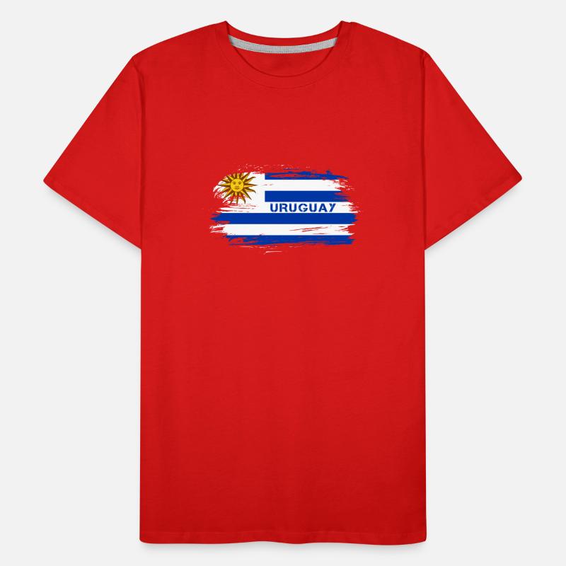 Uruguay Flaggen Design / Geschenkidee Männer Premium Bio T-Shirt