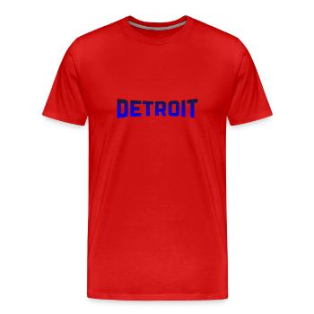 Détroit - T-shirt bio Premium Homme - rouge - Devant - Damien (186cm)