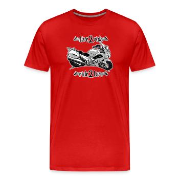 0964 live 2 Fahrt Fahrt 2 live - Männer Premium Bio T-Shirt - Rot - Vorne - Damien (186cm)