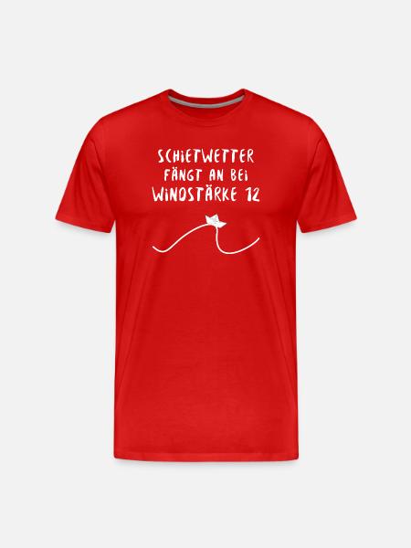 Schietwetter Welle Boot - Männer Premium Bio T-Shirt - Rot