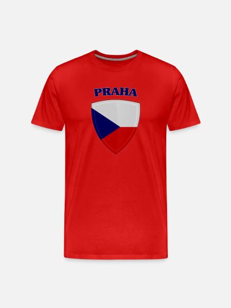Prague - Men's Premium Organic T-Shirt - red