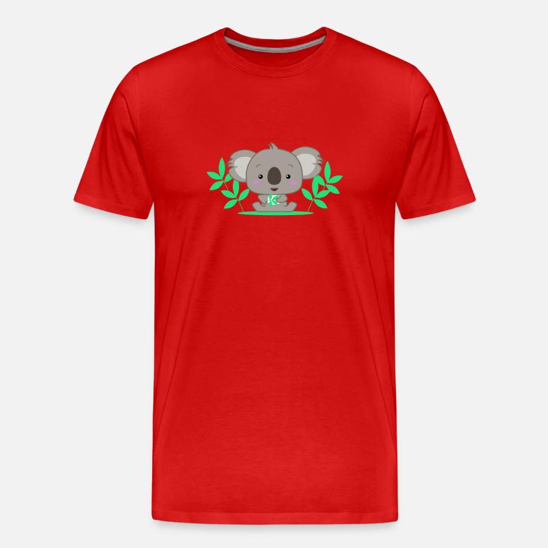 Bébé koala mignon - T-shirt bio Premium Homme - rouge
