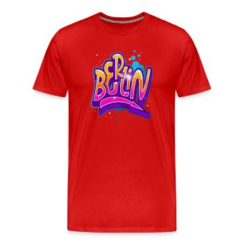 Graffiti de Berlin - T-shirt bio Premium Homme - rouge - Devant - Damien (186cm)