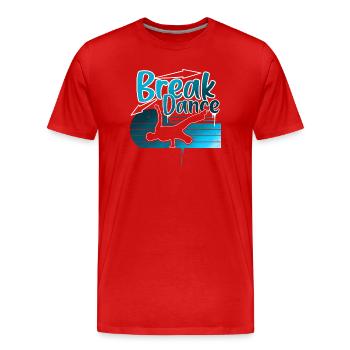 Breakdance - Men's Premium Organic T-Shirt - red - Front - Damien (186cm)