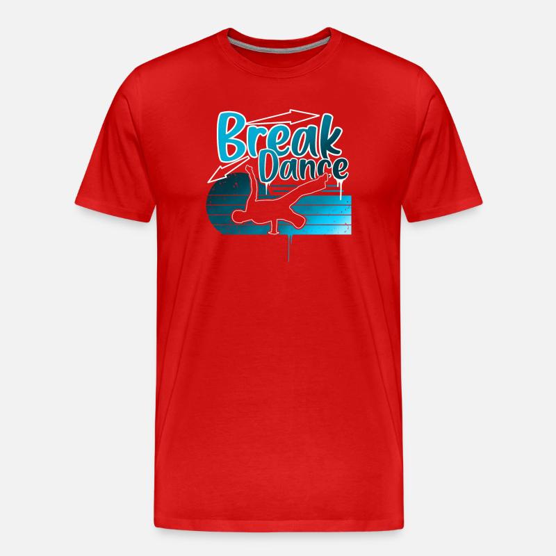 Breakdance - Männer Premium Bio T-Shirt - Rot