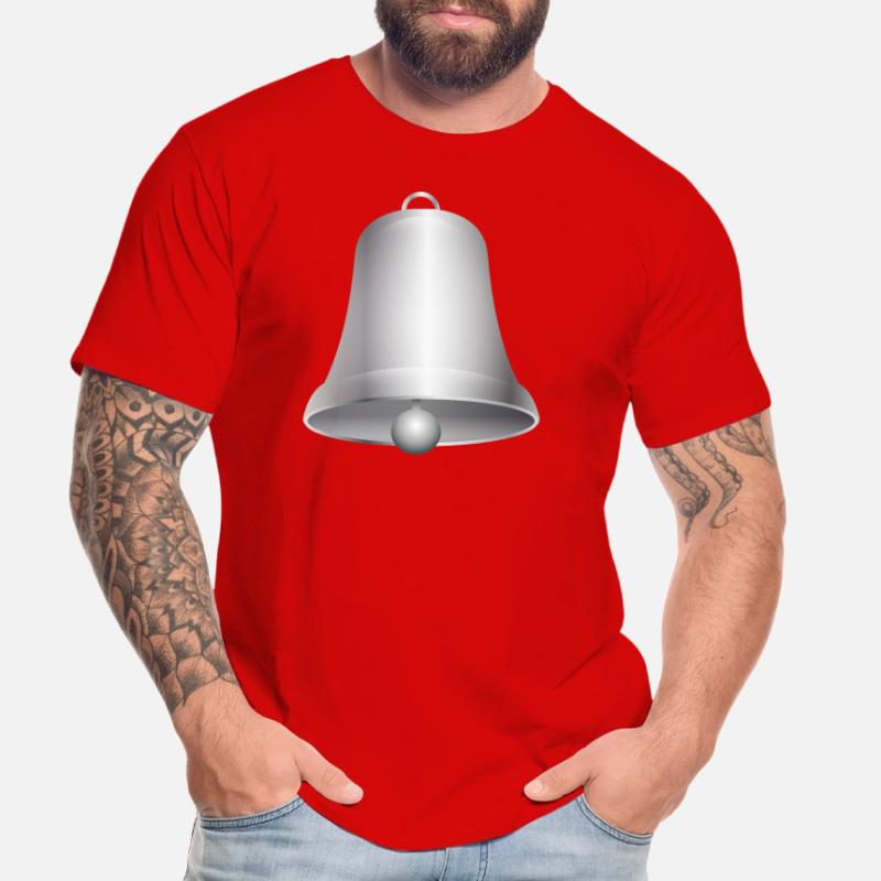 große silberfarbene Kirchen Glocke oder Glöckchen Männer Premium Bio T-Shirt