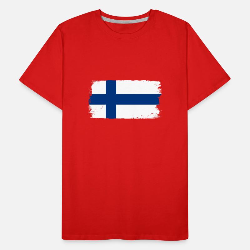 Drapeau de la Finlande T-shirt bio Premium Homme