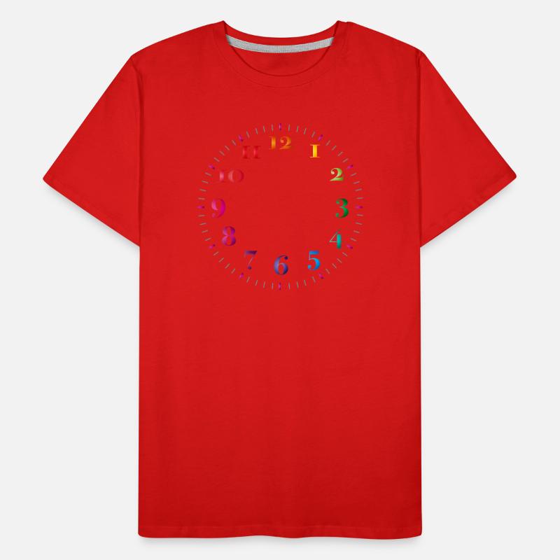 Dial with colored digits without clock hands Men's Premium Organic T-Shirt