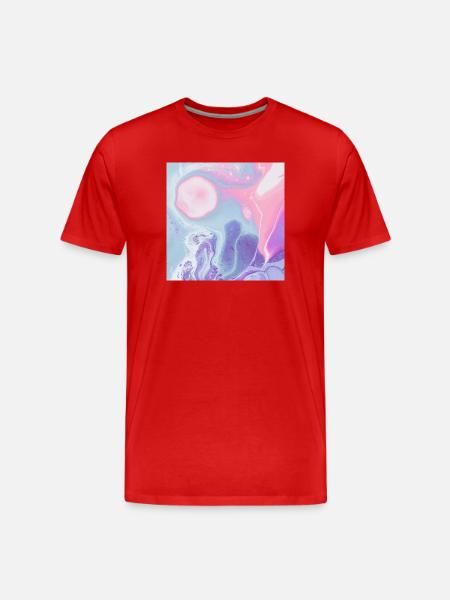 buntes Texturdesign des Mauspads - Männer Premium Bio T-Shirt - Rot