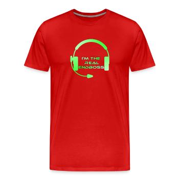 Endboss Neon Gaming Headset - Men's Premium Organic T-Shirt - red - Front - Damien (186cm)