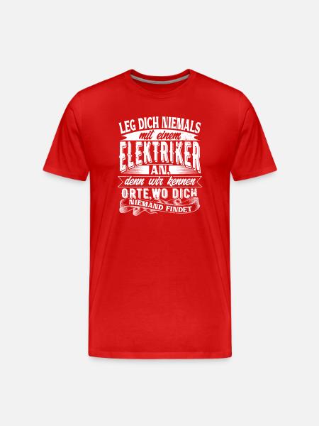 Elektriker - Männer Premium Bio T-Shirt - Rot
