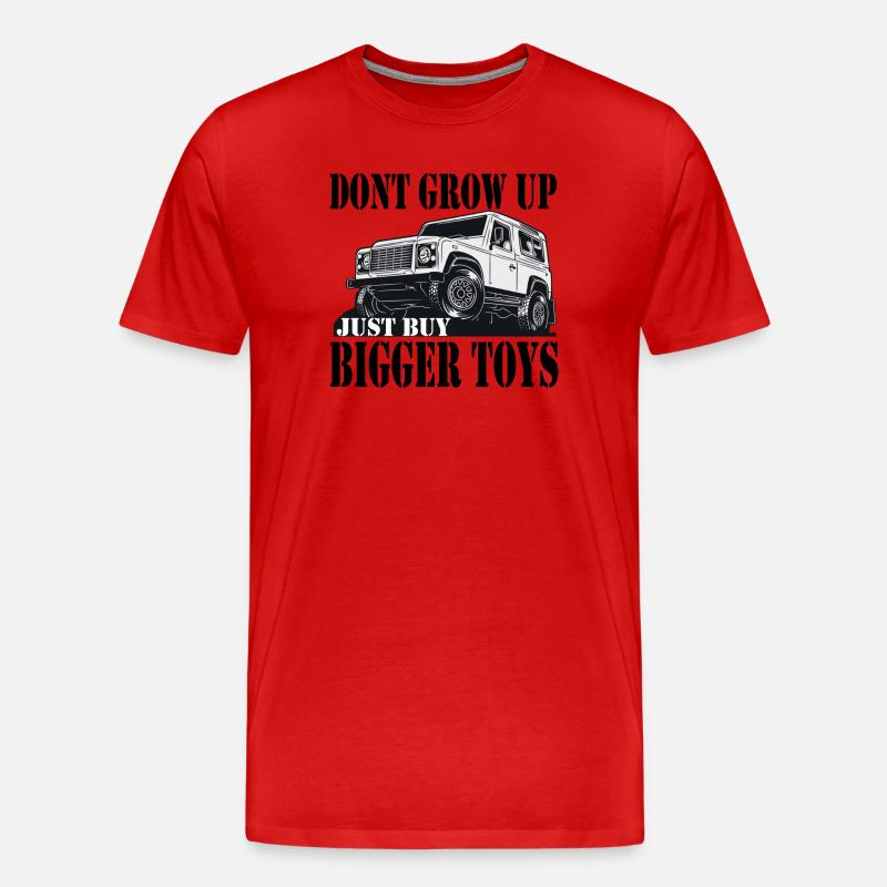 Defender Land-Rover Geschenk Gift - Männer Premium Bio T-Shirt - Rot