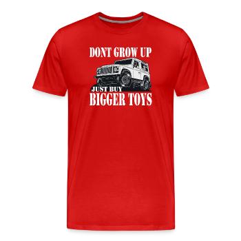 Defender Gift Gift - Men's Premium Organic T-Shirt - red - Front - Damien (186cm)