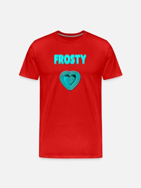 FROSTY HEART - in love - Men's Premium Organic T-Shirt - red